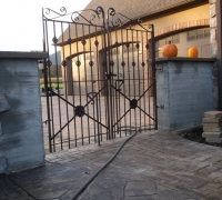 09-installed-antique-iron-gate...3 MORE ANTIQUE MATCHING PAIR OF GATES C. 1880...72