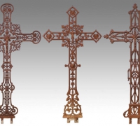 16-Antique-gothic-iron-crosses-3-pcs-54-h