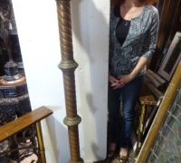 38- sold -Antique-brass-candlestick-62-h