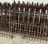 134....CAST IRON GATES W/FENCE SECTIONS