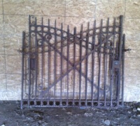 66 - sold - 2-match-pr-of-c-1870-antique-driveway-gates-12-ft-8-in-w-x-80-in-h-and-75-in-h