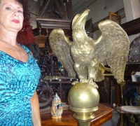 89 -brass-eagle-lectern-61'' h x 21'' w x 19'' d - c.1880