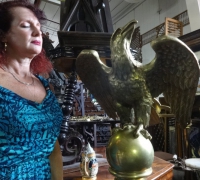 90 - brass-eagle-lectern-61'' h x 21'' w x 19'' d - c.1880