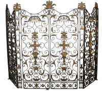 1FF.GREAT BRASS AND IRON GATES - SCREEN - 128" W X 82 H - CENTER 64" W...