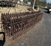 1ZZZ-ABOUT-100-FT-OF-ANTIQUE-FENCE-PR-6-FT-W-GATES-C.-1880