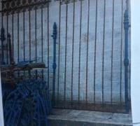 1Q...9 ANTIQUE GATES FROM MEMORIAL HALL C. 1876 PHILA. PA 5 FT TO 3 FT WIDE EACH...8 FT H TO FLAT TOP...9 FT. H WITH CURLED TOPS.