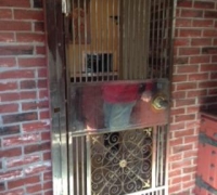 133...IRON / BRONZE BANK VAULT DOOR...31.5 W X 75 H