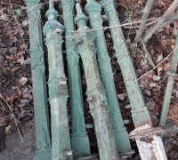 194....RARE EXTRA ORNATE 130 FT L X 36 H + 6 POSTS + 1 ORNATE 36 W GATE PLUS EXTRA THICK 5/8 D POSTS