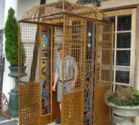27 - sold - great-antique-iron-and-stained-glass-elevator-with-iron-accordion-door-circa-1910