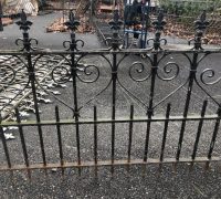2JJ. C.-1880-SIGNED-50-FT-ORNATE-FENCE-2-MATCHING-GATES-1