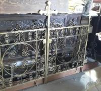 6A...ANTIQUE  SOLID  BRASS  -   126"   W   X  134"  W   WITH  HINGES  X  50 H -  DATED  C. 1895 -