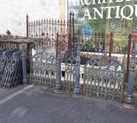 378....  - C. 1RARE 870  - GREAT  CAST IRON  FENCE -  2 GATES  - 8 POSTS  -  80 FT LONG OR  120   FT LONG  -  .C. 1870