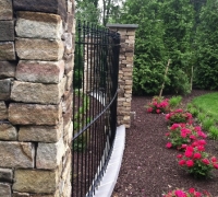 145 -  Antique  iron   fence   curved  at our  workshop to   customers  specs