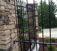 147 - -  Antique  iron   fence   curved  at our  workshop to   customers  specs.