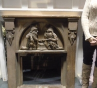 171 - 36'' w x 43'' h - carved oak gnome blacksmiths