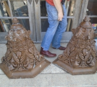 198-Tin Capitals - 36'' w x 34'' h