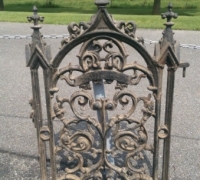 159 - sold -GREAT CAST IRON GATE - 32'' W X 53'' H