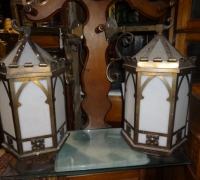 14-pair-of-gothic-brass-hanging-lights