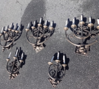 29-set-of-5-antique-candelabras  - BRONZE