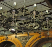 04- 2 GREAT GOTHIC LIGHTS w AXES each - 48'' W - see #167 - 168 - 180 to 185