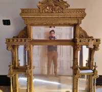 5..GREAT  ANTIQUE MIRROR  -  71  H  X  59  W  X  10  D - C. 1870