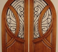 214-pair-of-new-iron-and-wood-arched-doors