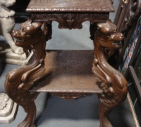 22 sold - -antique-carved-griffin-table