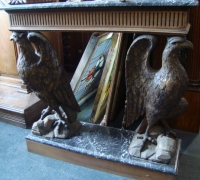 53-sold -antique-carved-eagles-table-marble-top