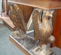 54-sold -antique-carved-eagles-table-marble-top