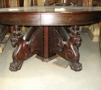 422-sold - antique-carved-griffin-pedestal-table