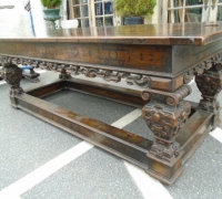 12.....OLD WORLD - WALNUT - CARVED AND INLAID - 84'' L X 30'' H X 33'' DEEP - C1870