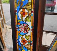 1K...Great-Antique-Stained-Glass.C.1880.52-w-x-18-h.with_.-60-jewels