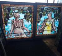 1T....Rare Tiffany !!!!! Pair..c 1880 32 w x 36 1/2" h..