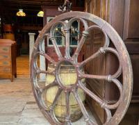2D.... RARE  LARGE  ROSE  WINDOW  C. 1870 - 60 W  X 2 1/2" THICK .