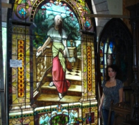 01AA-Great-antique-landing-window-8-ft-7-in-h-x-5-ft-7-in-w-150-jewels see 407 to 425