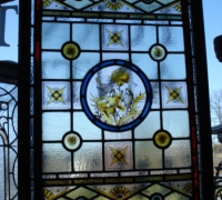 498-  sold - antique-stained-glass-window