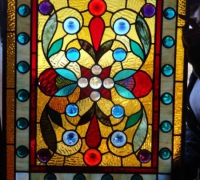 511- sold - antique-stained-glass-window