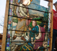 837- 3 GREAT RARE - LA FARGE WINDOWS - each about 70\'\' H X 55\'\' W